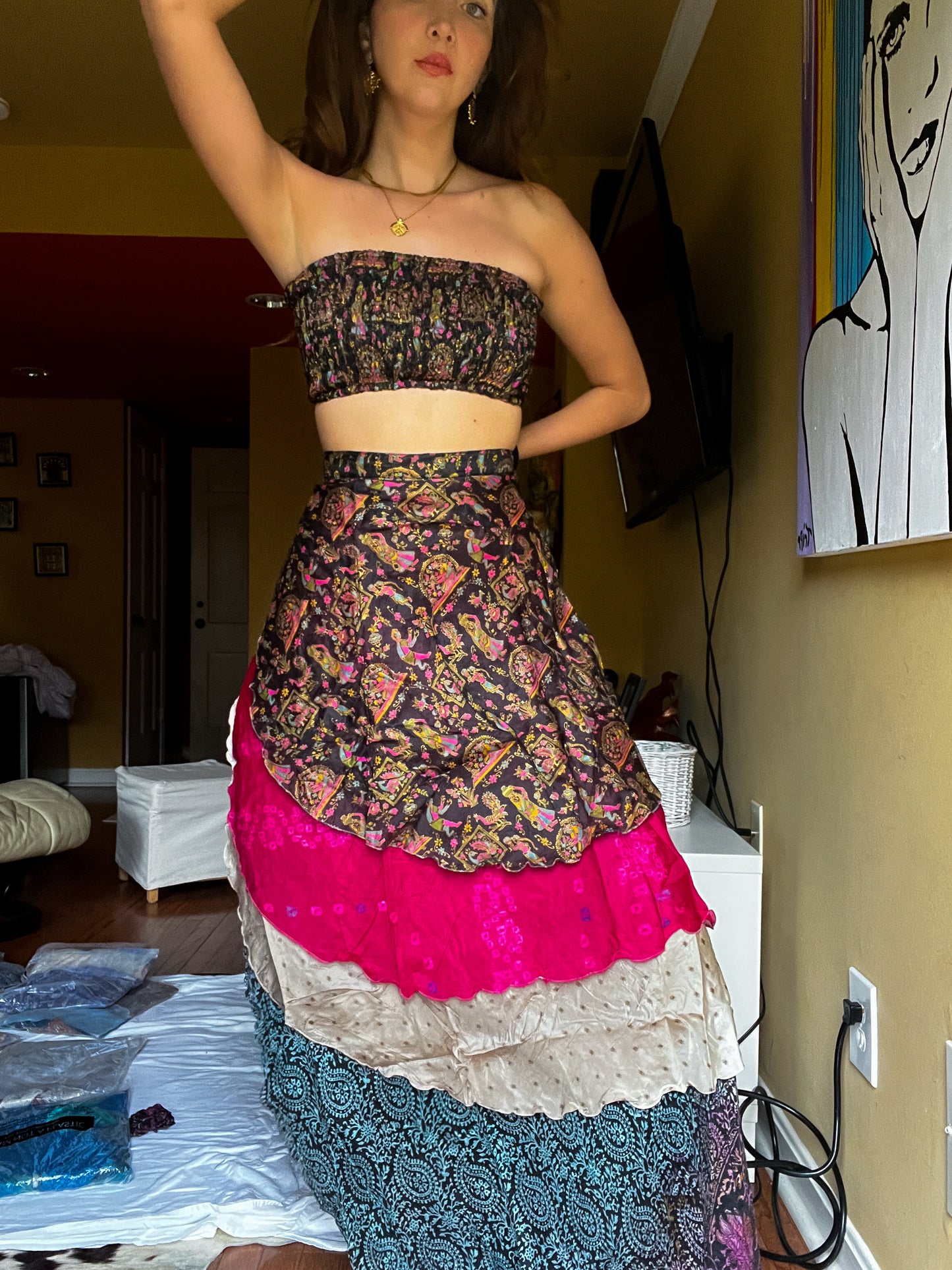 sari wrap skirt #21- BEAUTIFUL