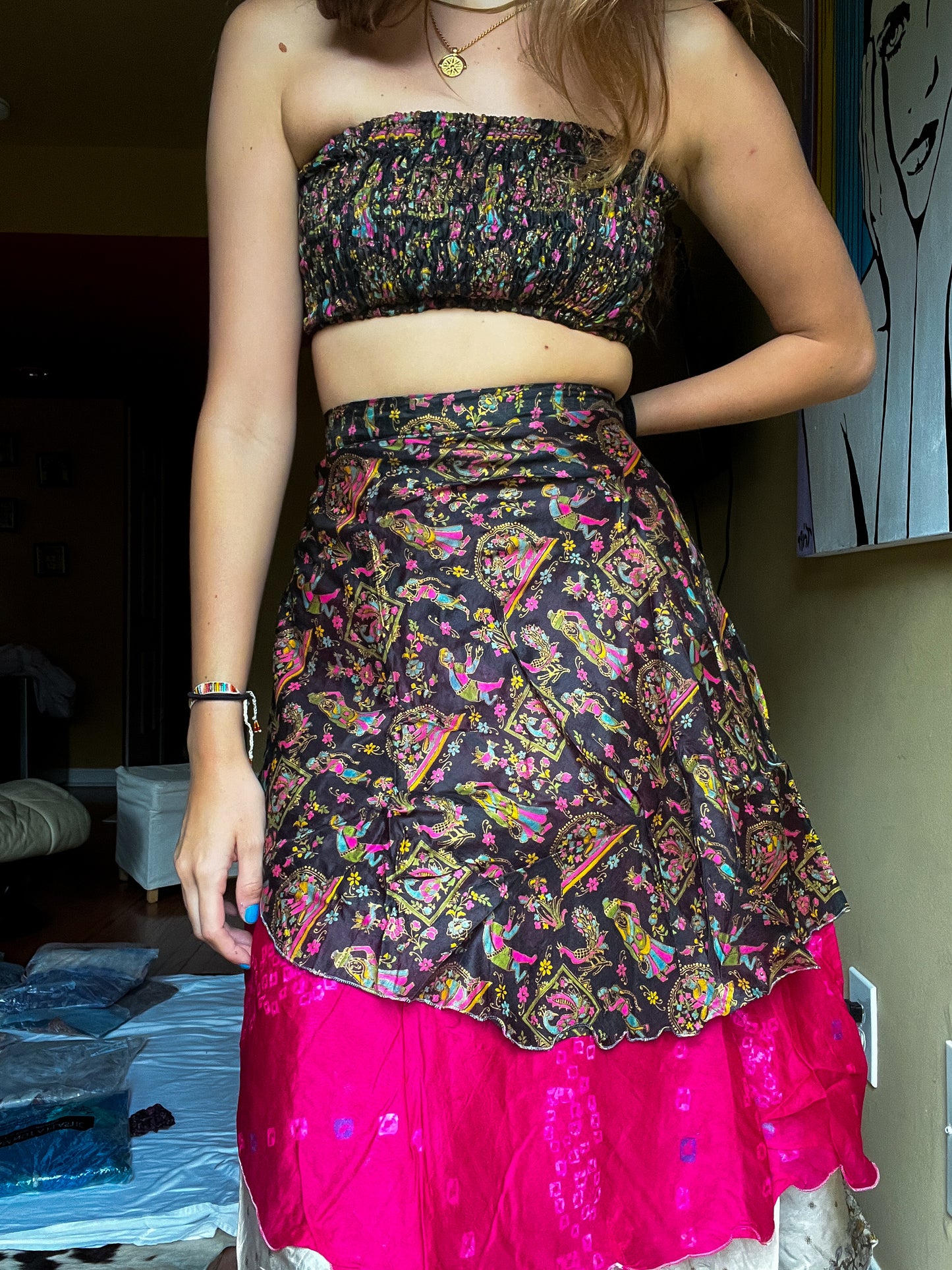 sari wrap skirt #21- BEAUTIFUL