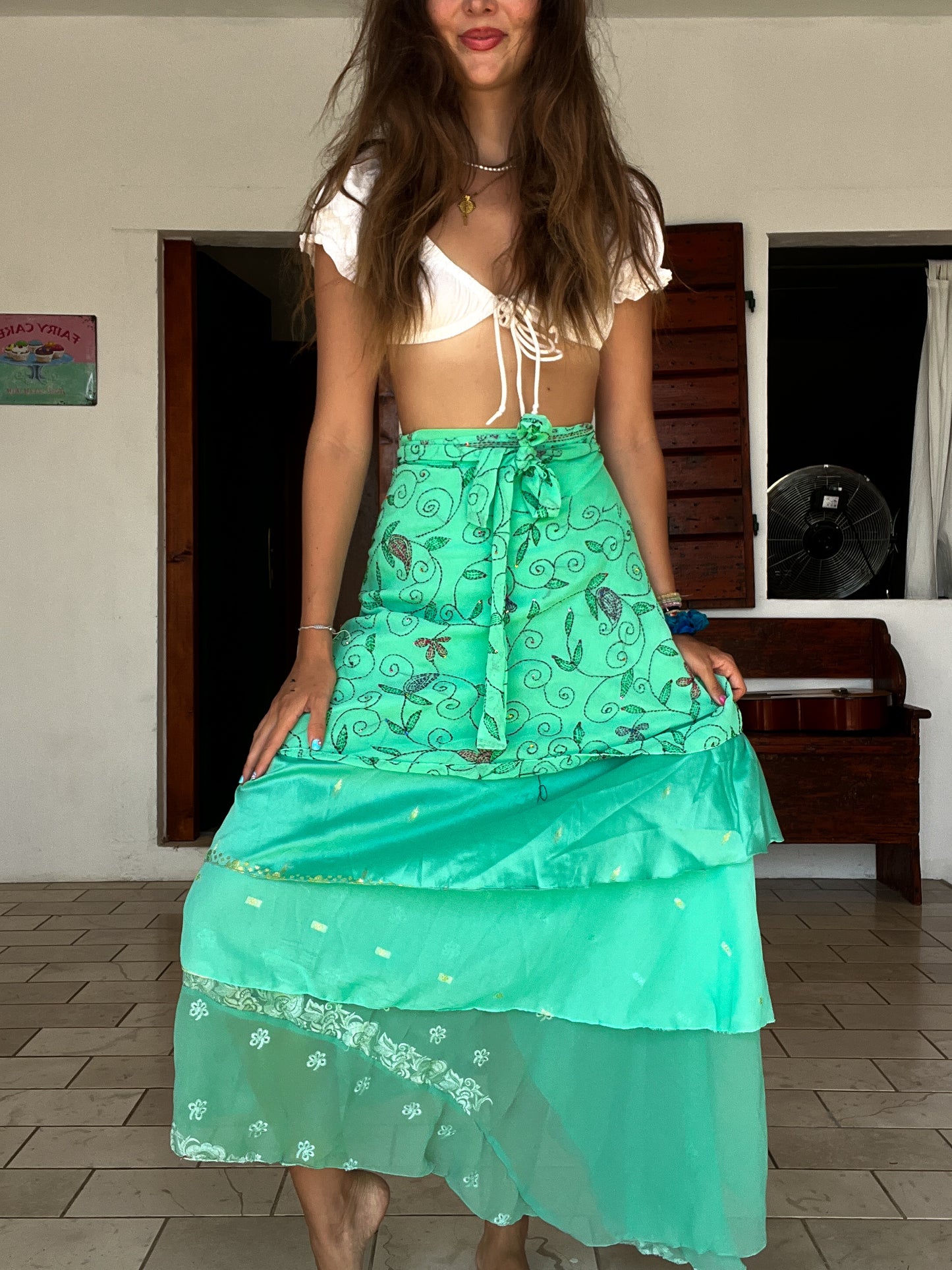 Sari Wrap sample- Green Emerald #1
