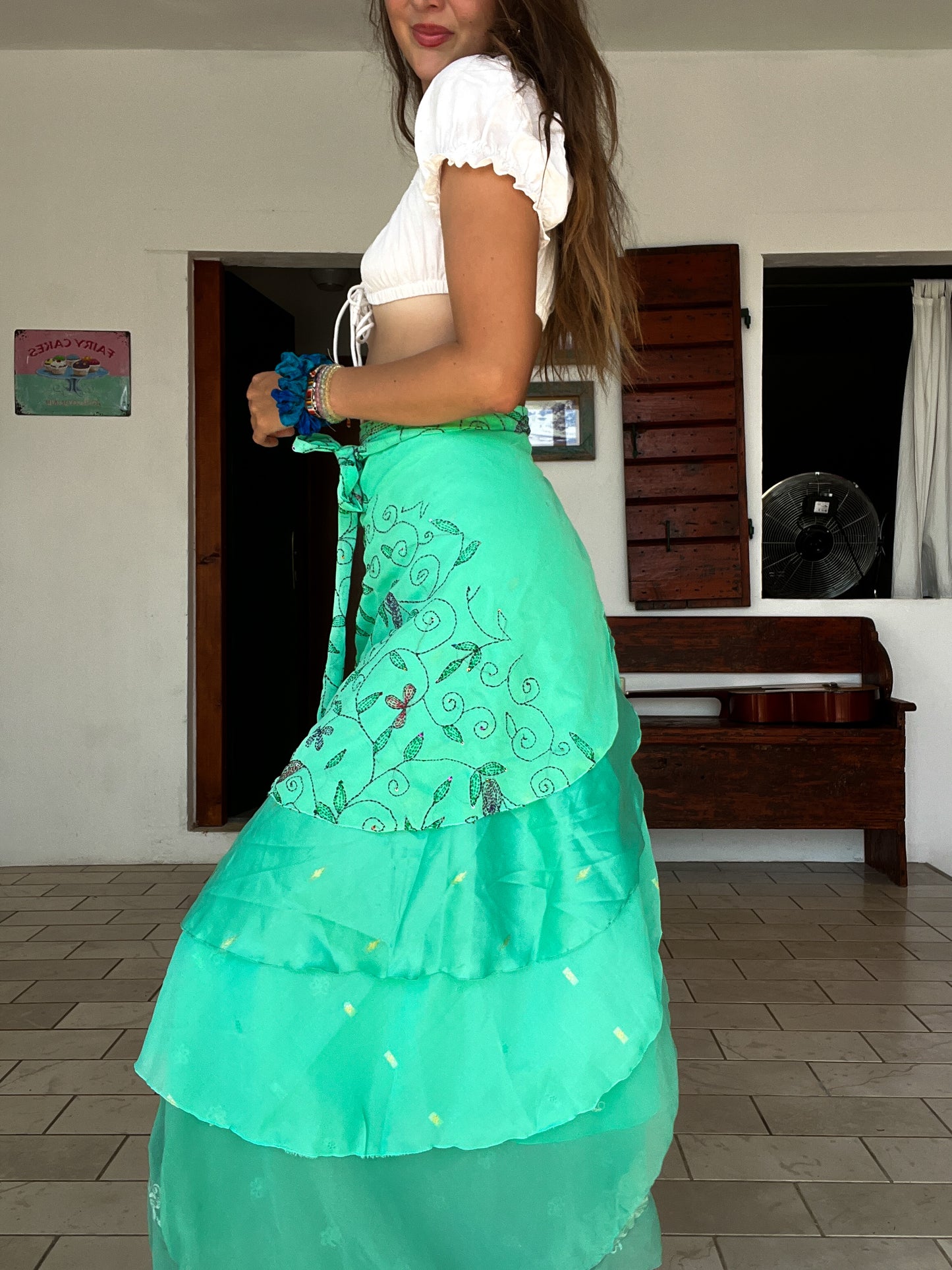 Sari Wrap sample- Green Emerald #1