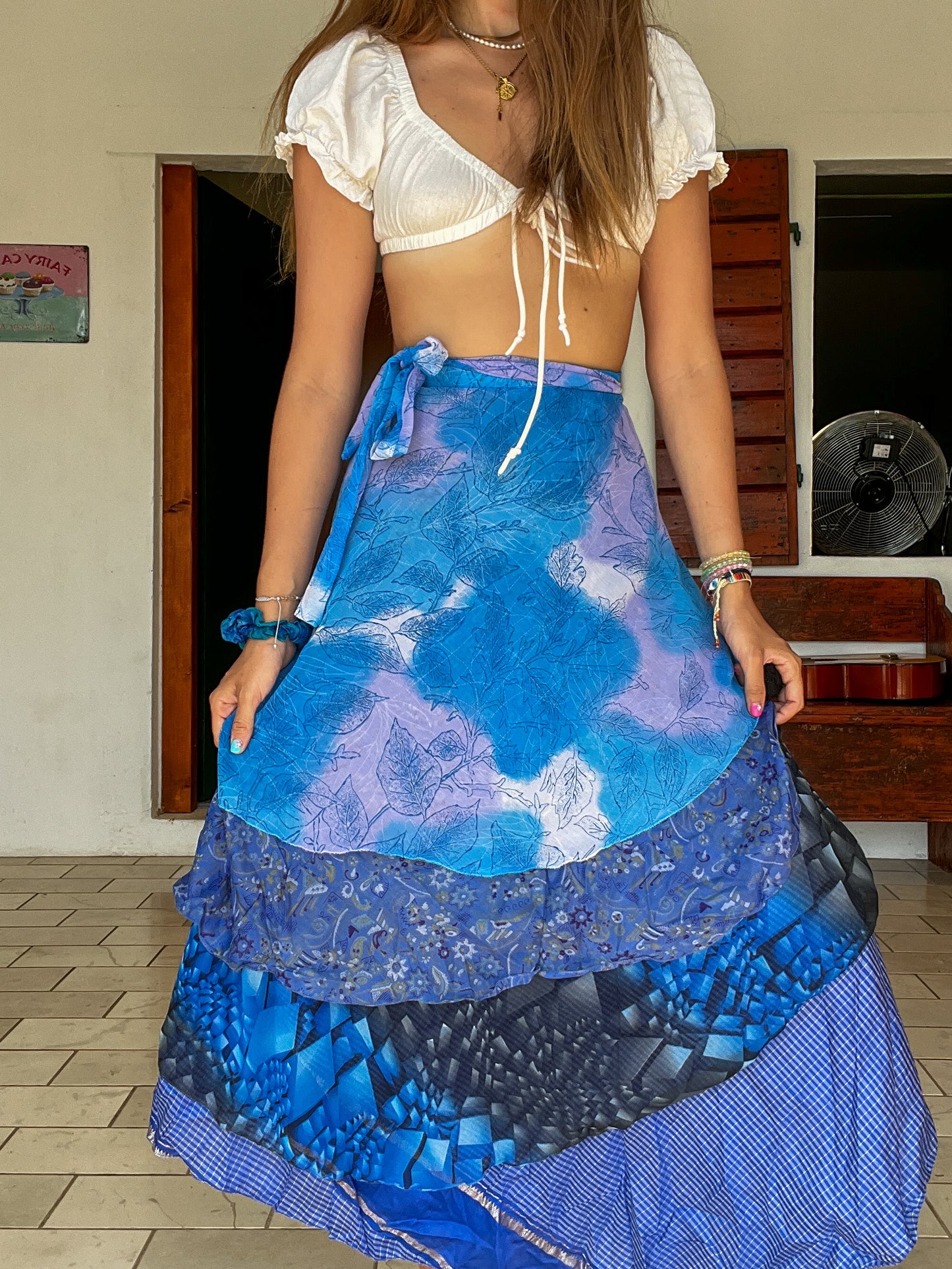 Sari Wrap sample- Blue #6