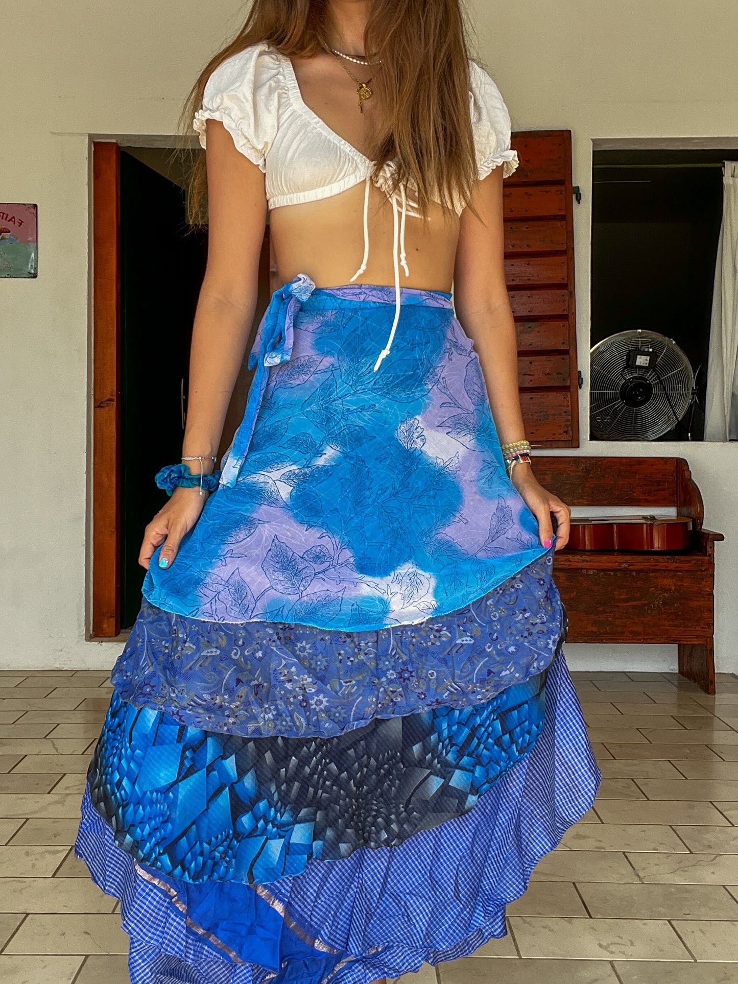 Sari Wrap sample- Blue #6