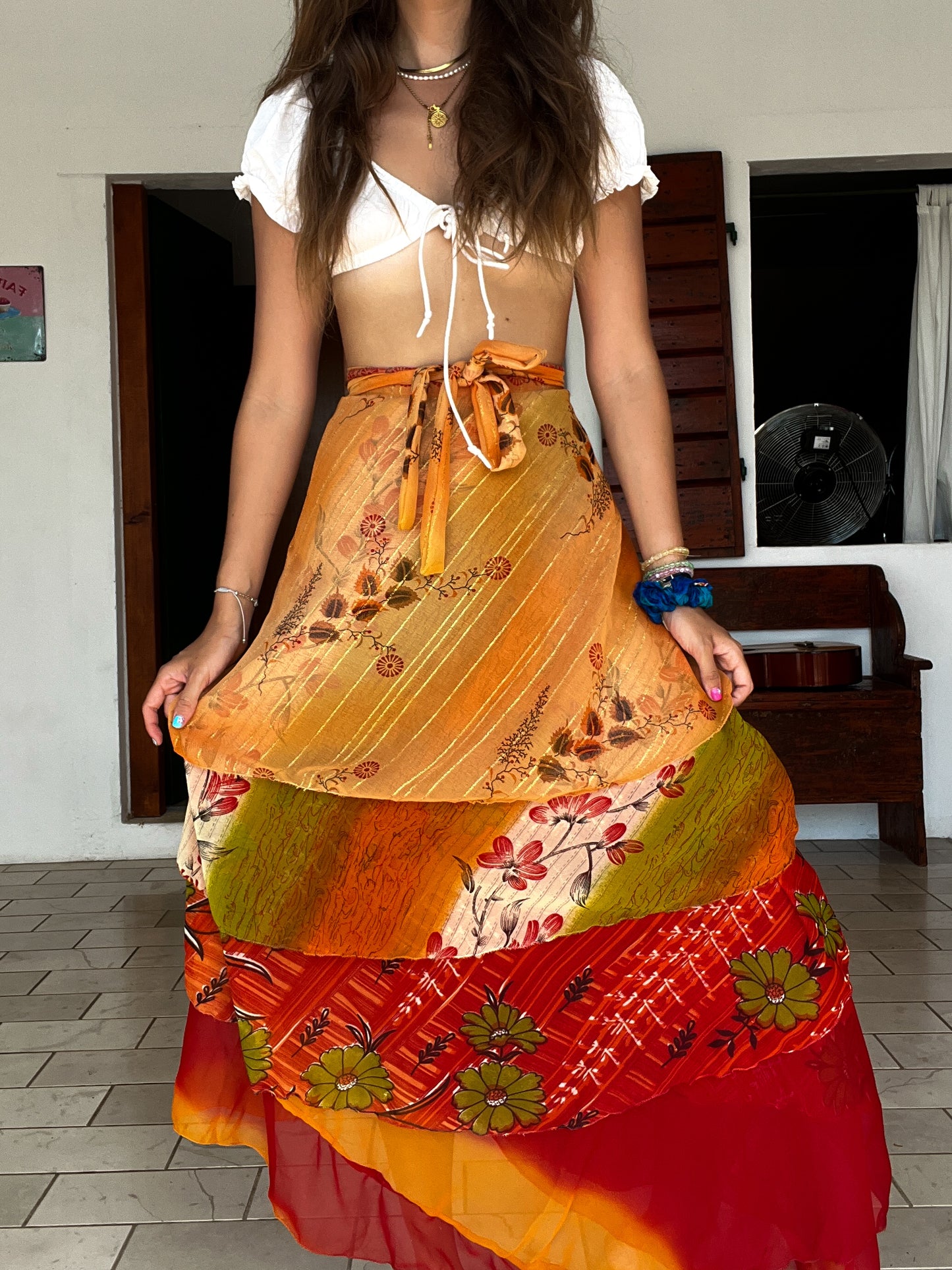Sari Wrap sample- Orange #12