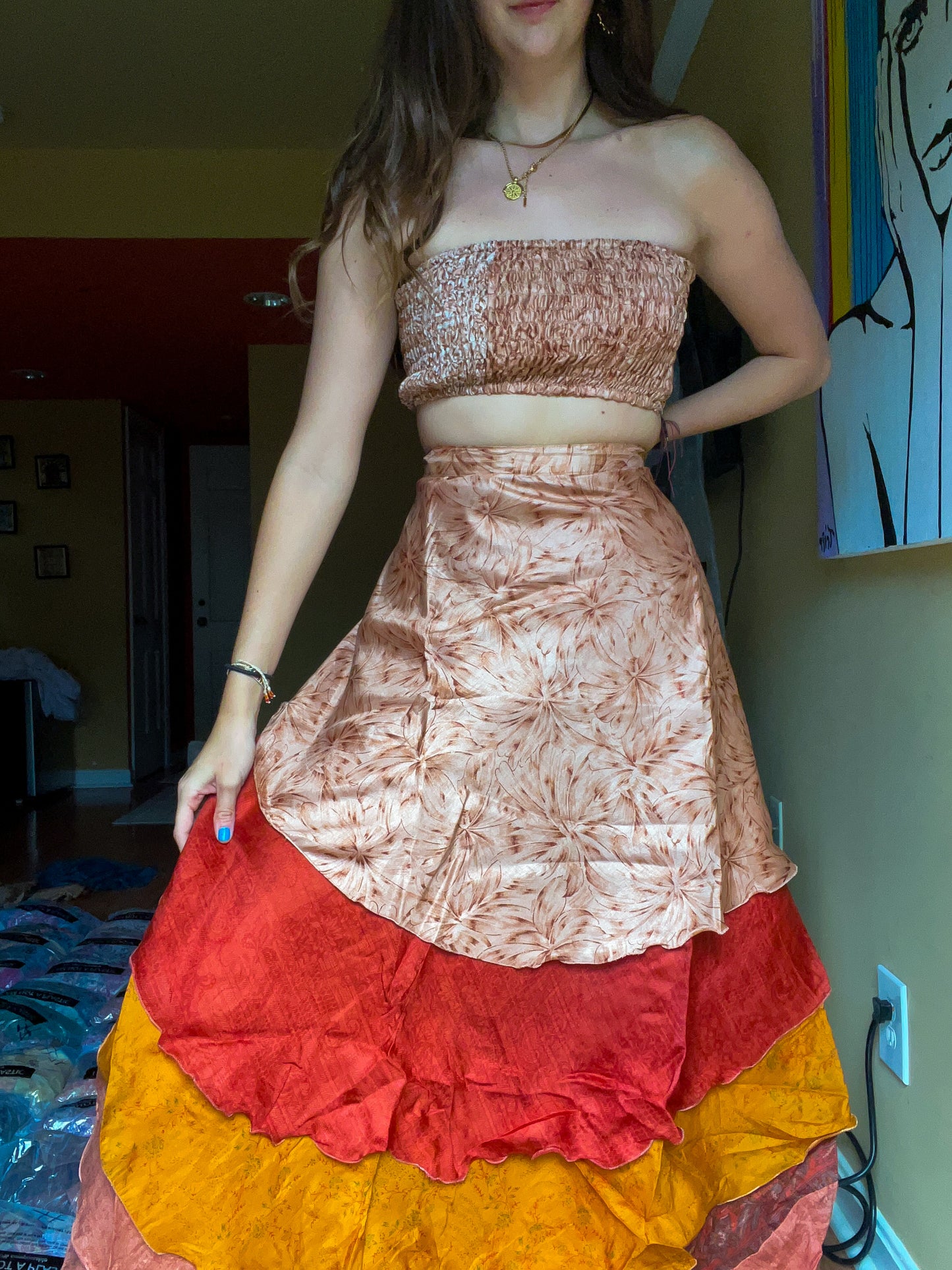 sari wrap skirt #108- alen