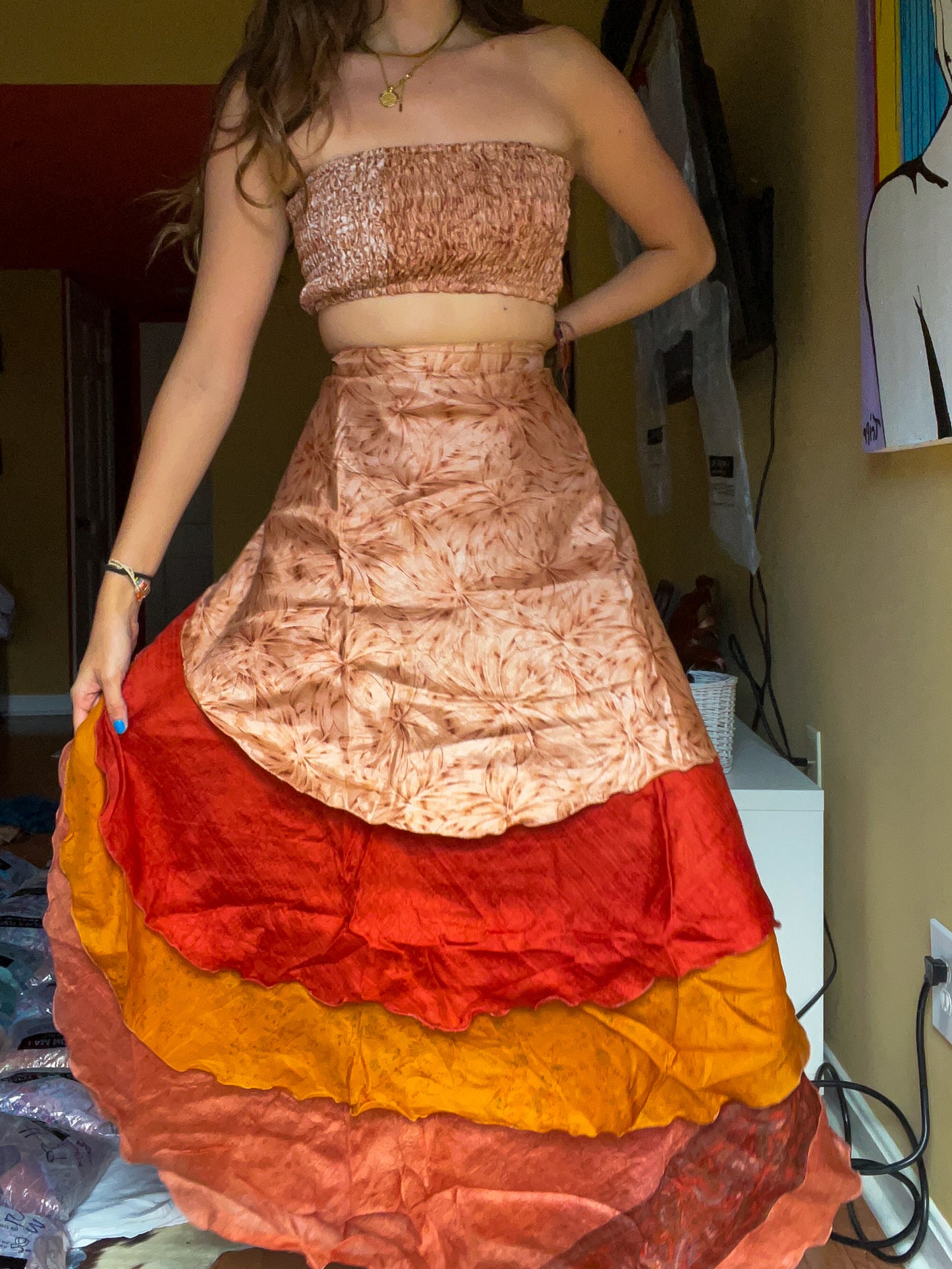 sari wrap skirt #108- alen