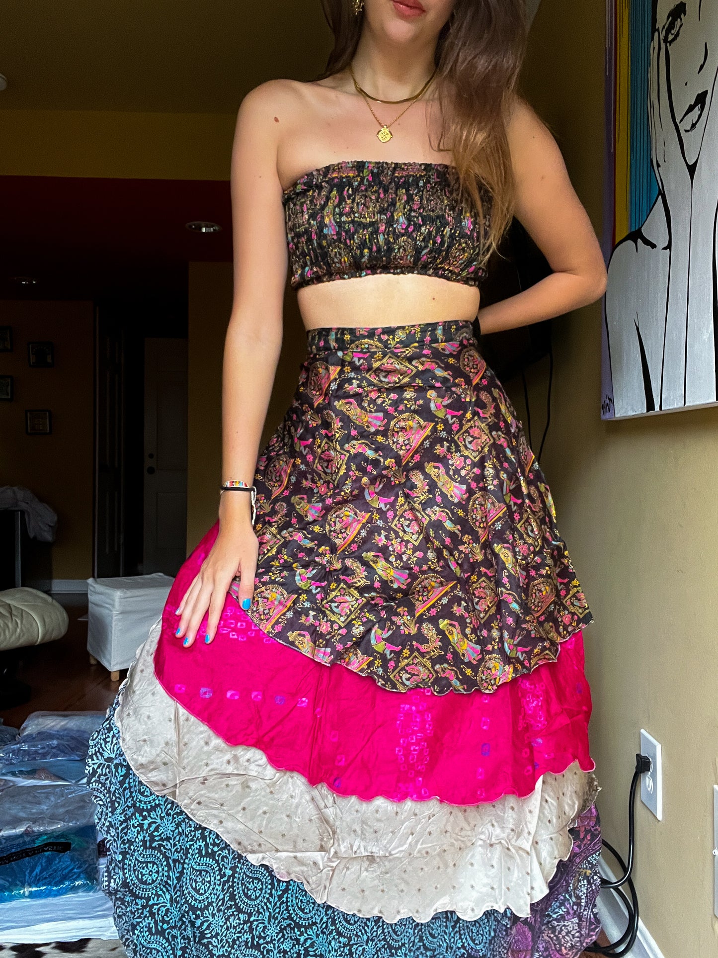 sari wrap skirt #21- BEAUTIFUL
