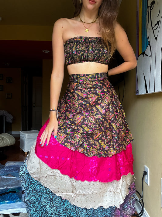 sari wrap skirt #21- BEAUTIFUL