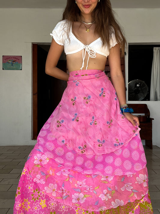 Sari Wrap sample- Pink #2