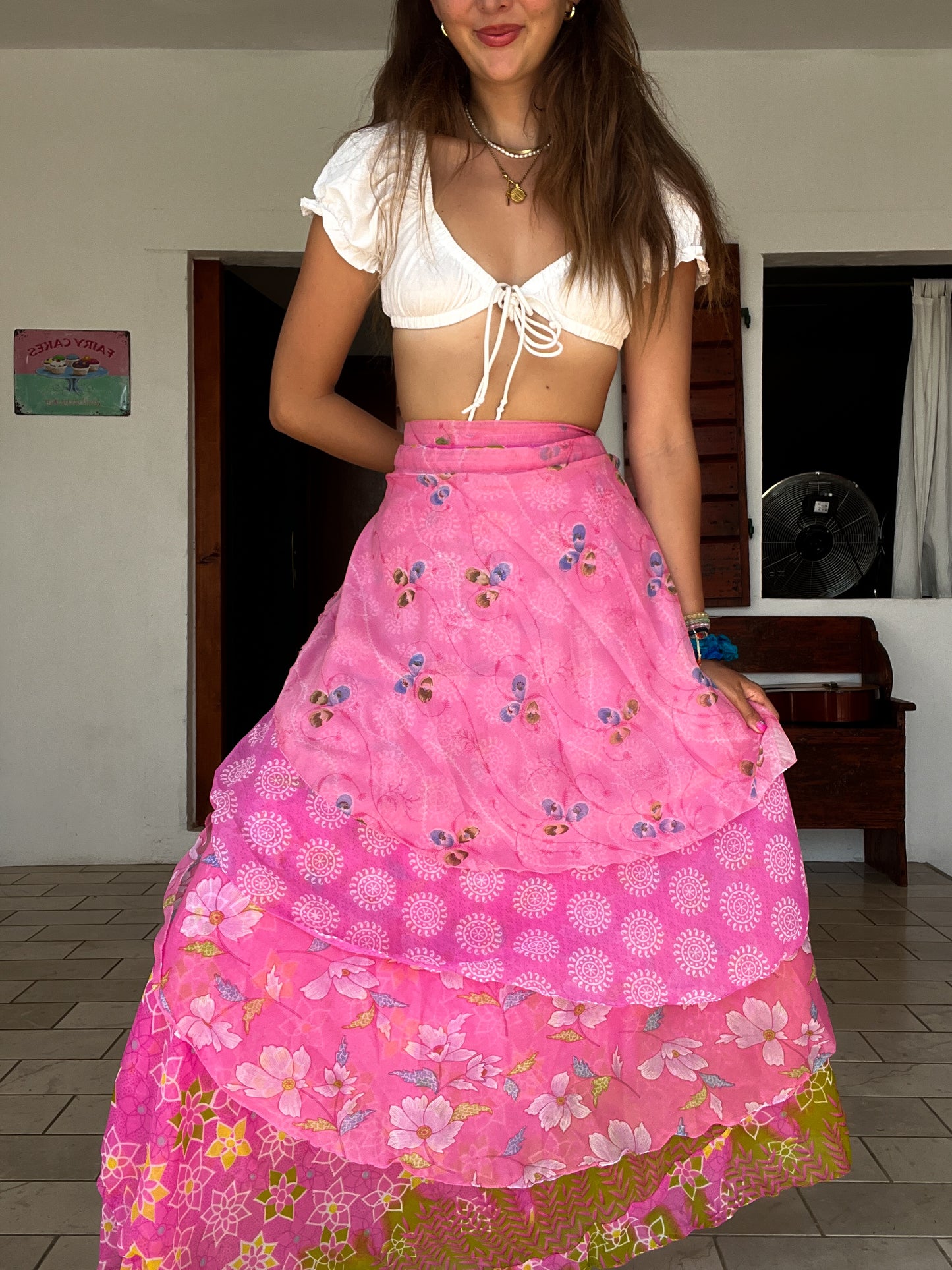 Sari Wrap sample- Pink #2