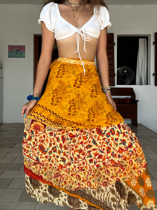 Sari Wrap sample- yellow #3 STUNNING
