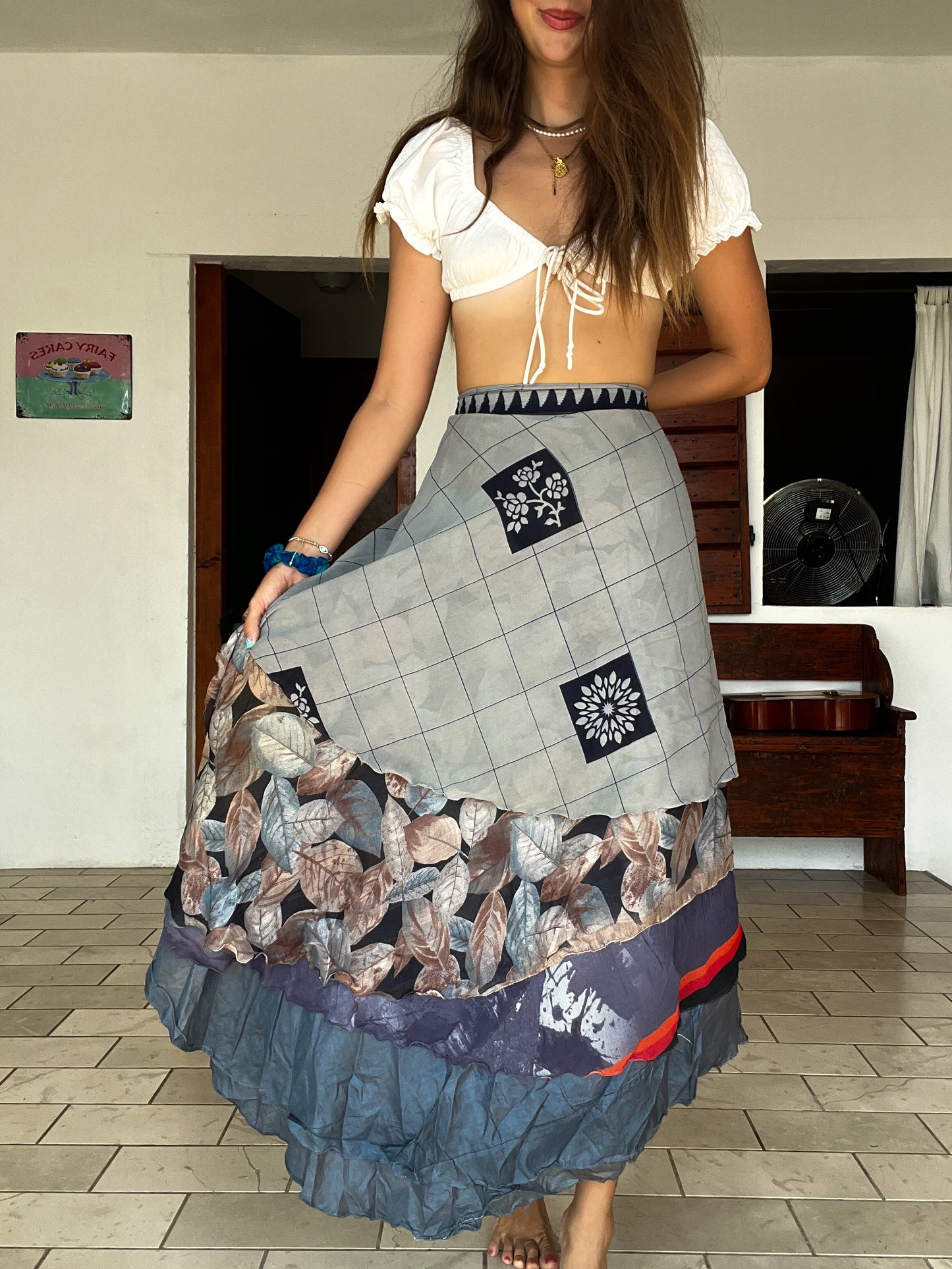 Sari Wrap sample- grey #7