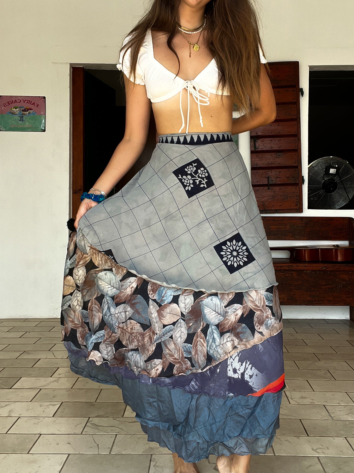 Sari Wrap sample- grey #7