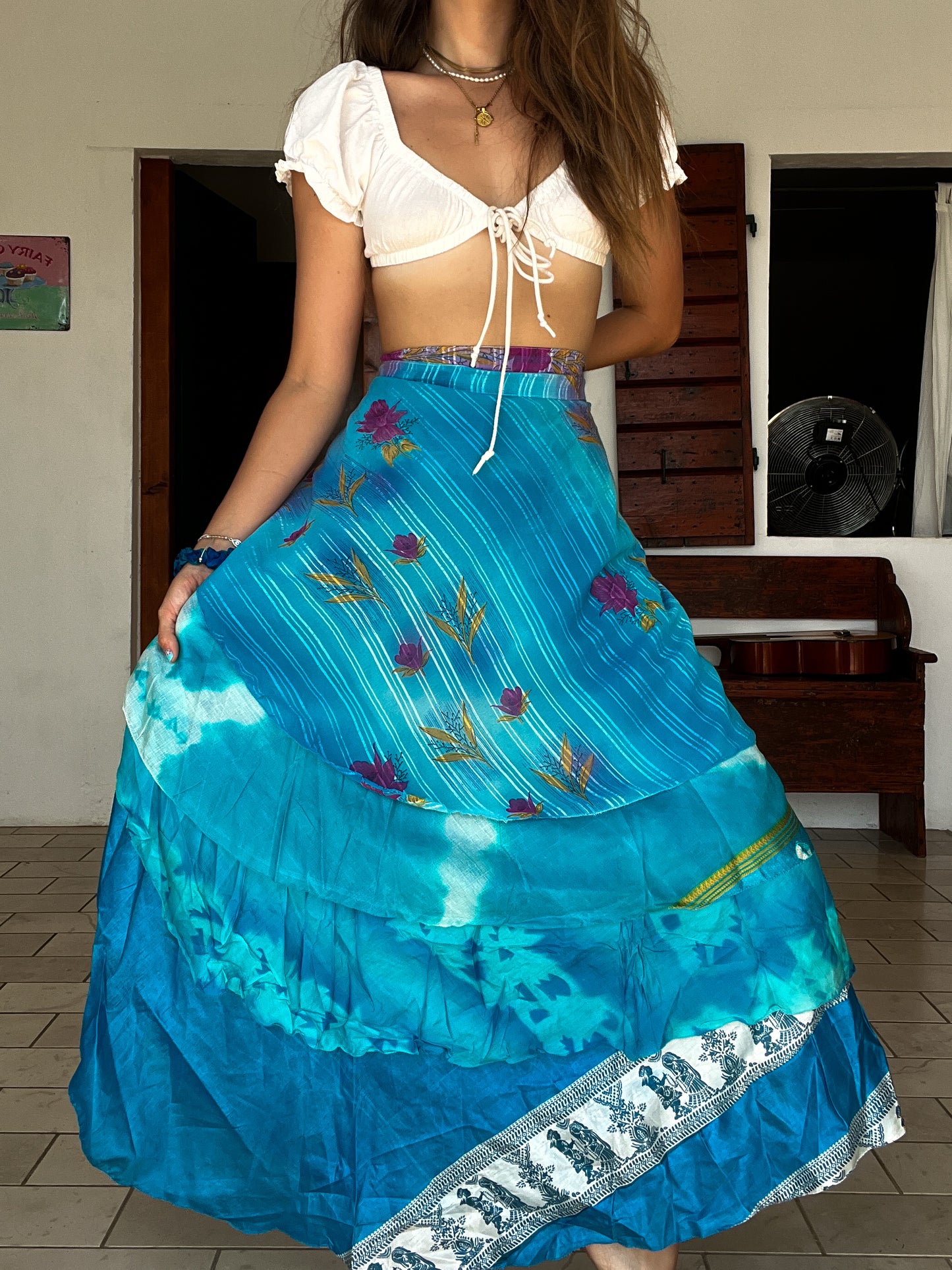 Sari Wrap sample-Blue #10