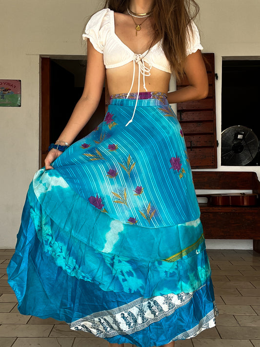 Sari Wrap sample-Blue #10