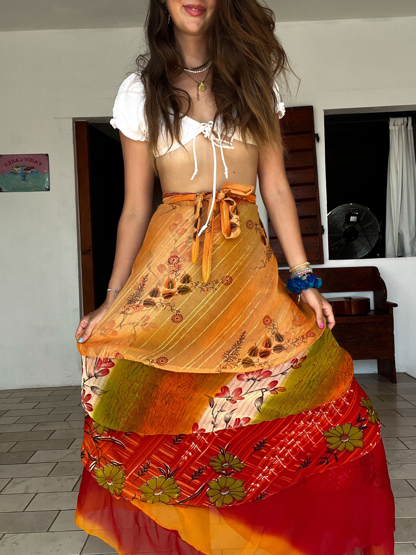 Sari Wrap sample- Orange #12