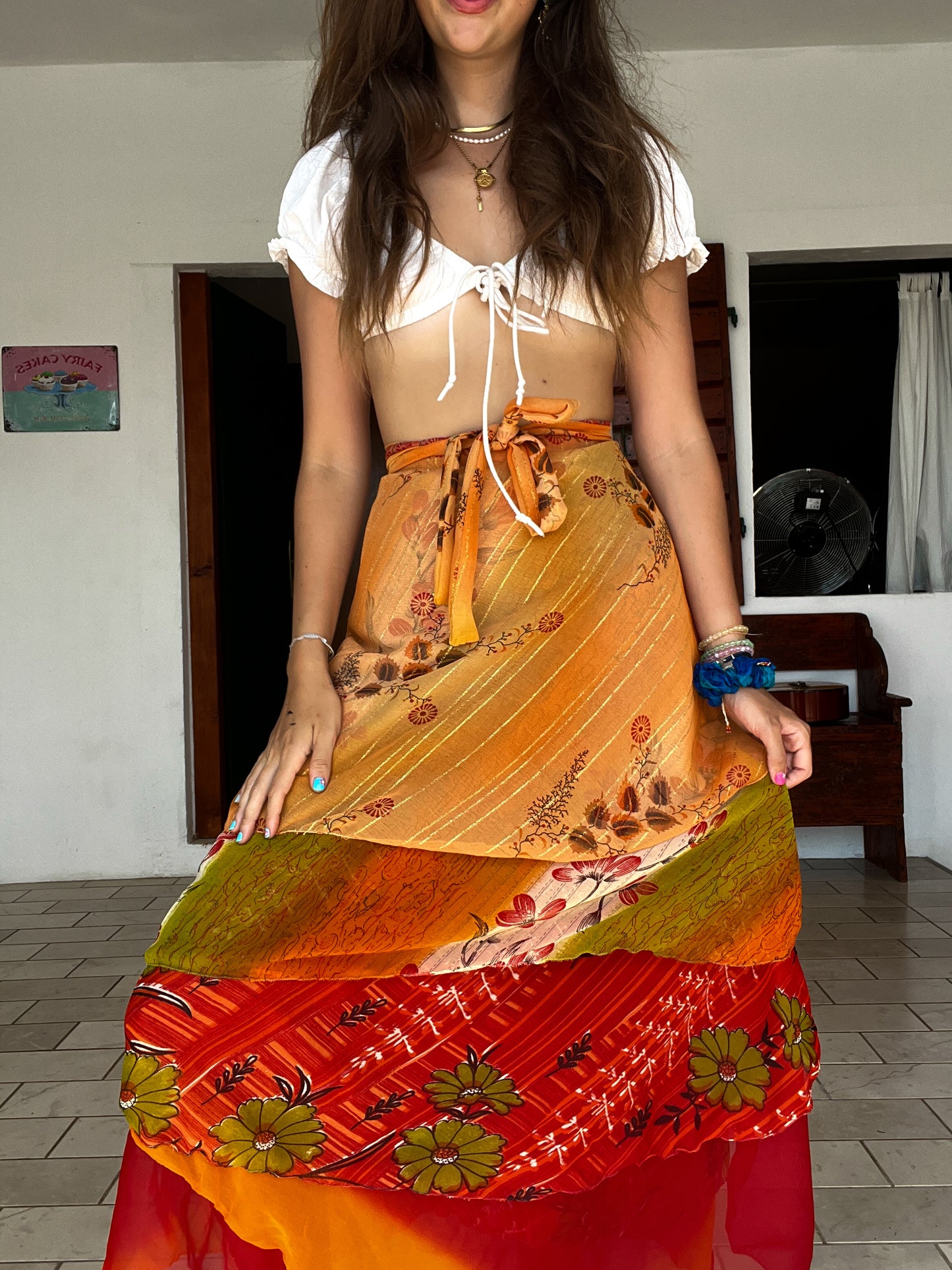 Sari Wrap sample- Orange #12