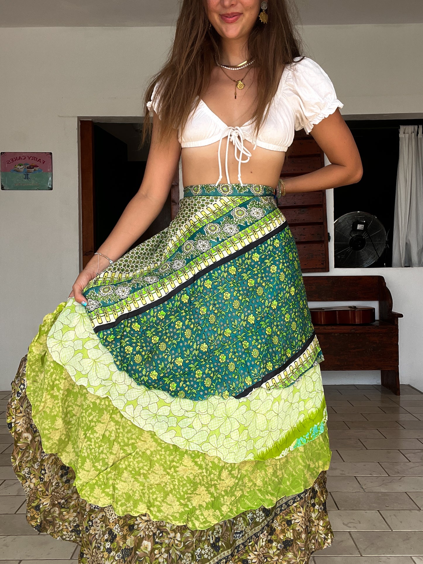 Sari Wrap sample- Green #17