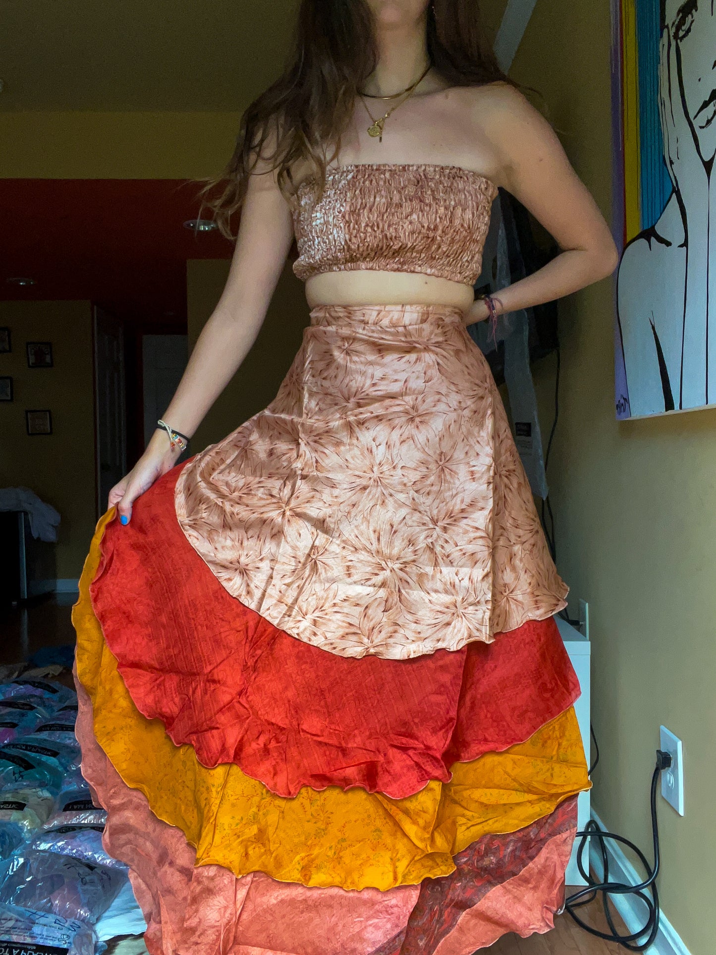 sari wrap skirt #108- alen