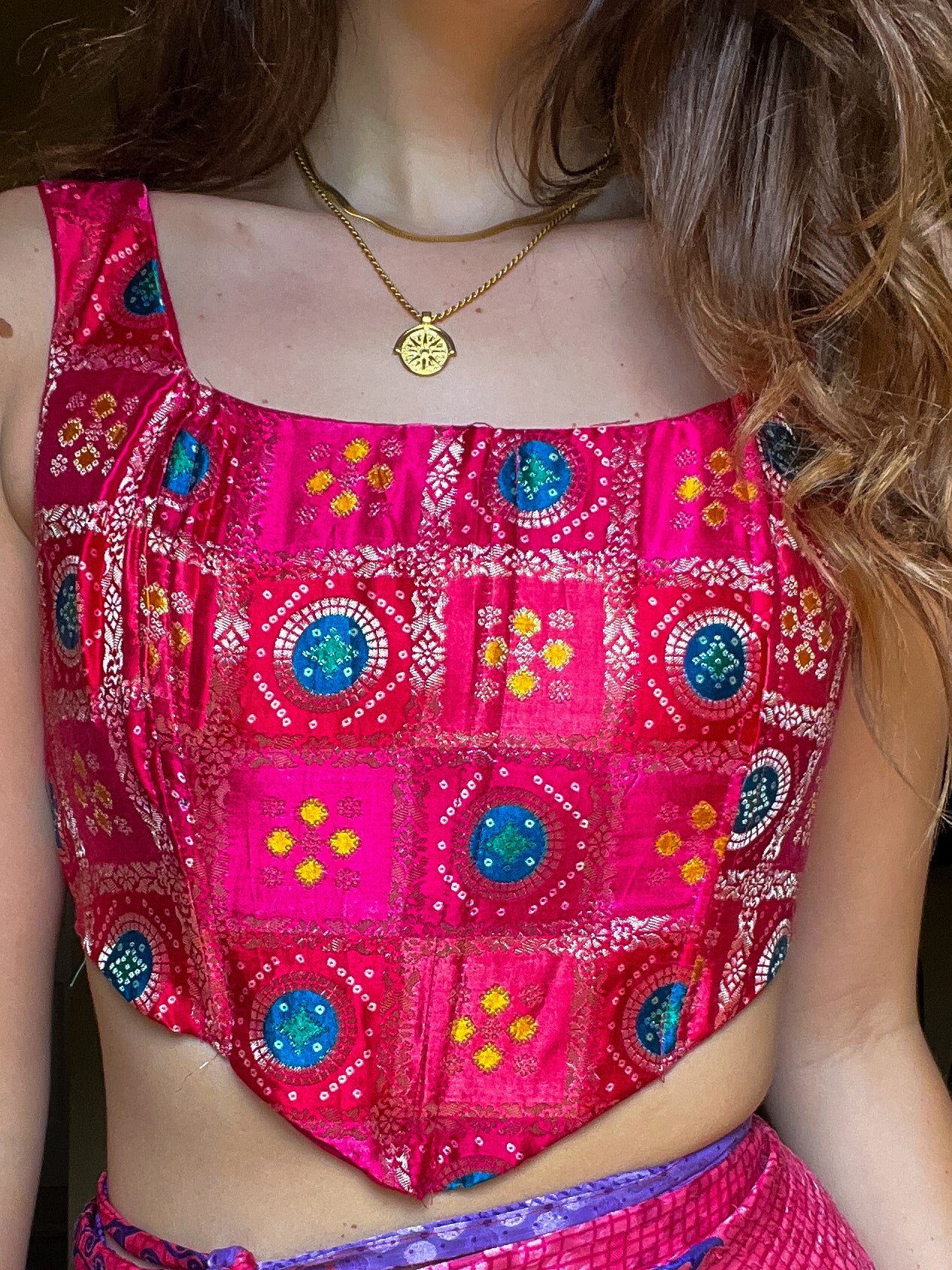 Handmade corset - Pink S/M